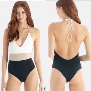 TAVIK+ Swim Reversible One Piece Swim Size M Colorblock Black White Summer
